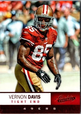 2012 Panini Absolute Vernon Davis #81 San Francisco 49ers Football Card - Image 1 of 2