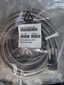 Null Modem 038-003-084 A07 EMC 25 Feet Micro-DB9 to DB9/F Serial Cable - Picture 1 of 3