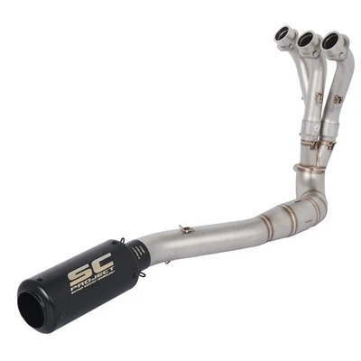 Para Yamaha FZ09 MT-09 2020-2023 Escape Tubo Delantero Silenciador Puntas Sistema Completo Negro Foto 1 de 4