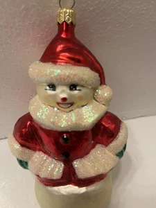 Christopher Radko Mrs Babbo Natale ornamento cappotto rosso vintage raro Natale - Foto 1 di 6