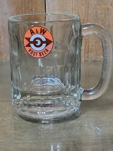 Vintage 1960er A & W ROOT BEER SCHWERER GLASKRUG 4,25" Pfeil Bullseye Logo - Bild 1 von 10