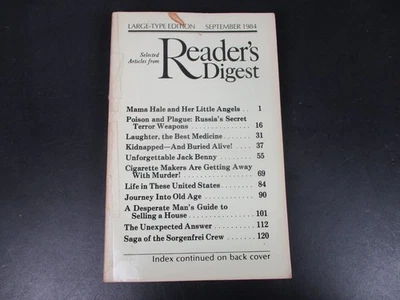 Reader's Digest Large-Type Print Edition September 1984 Vol 17 No 99 US - Image 1 of 4