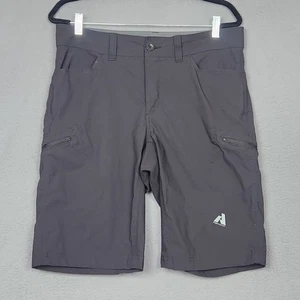 EDDIE BAUER First Ascent Shorts Mens 34 Black Stretch Cargo Zip Pockets Outdoor - Picture 1 of 10