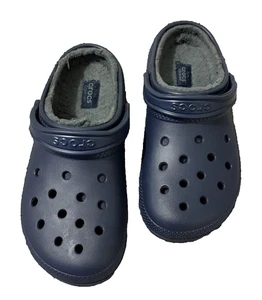 Zueco Crocs Dual Comfort Unisex Mujer 11 Hombre 9 Azul Marino Imitación Piel Clásico Forrado - Imagen 1 de 13