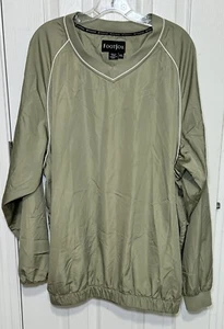 Preowned FOOTJOY Long Sleeve SageGreen Pullover Neck Windbreaker Jacket Size XXL - Picture 1 of 14