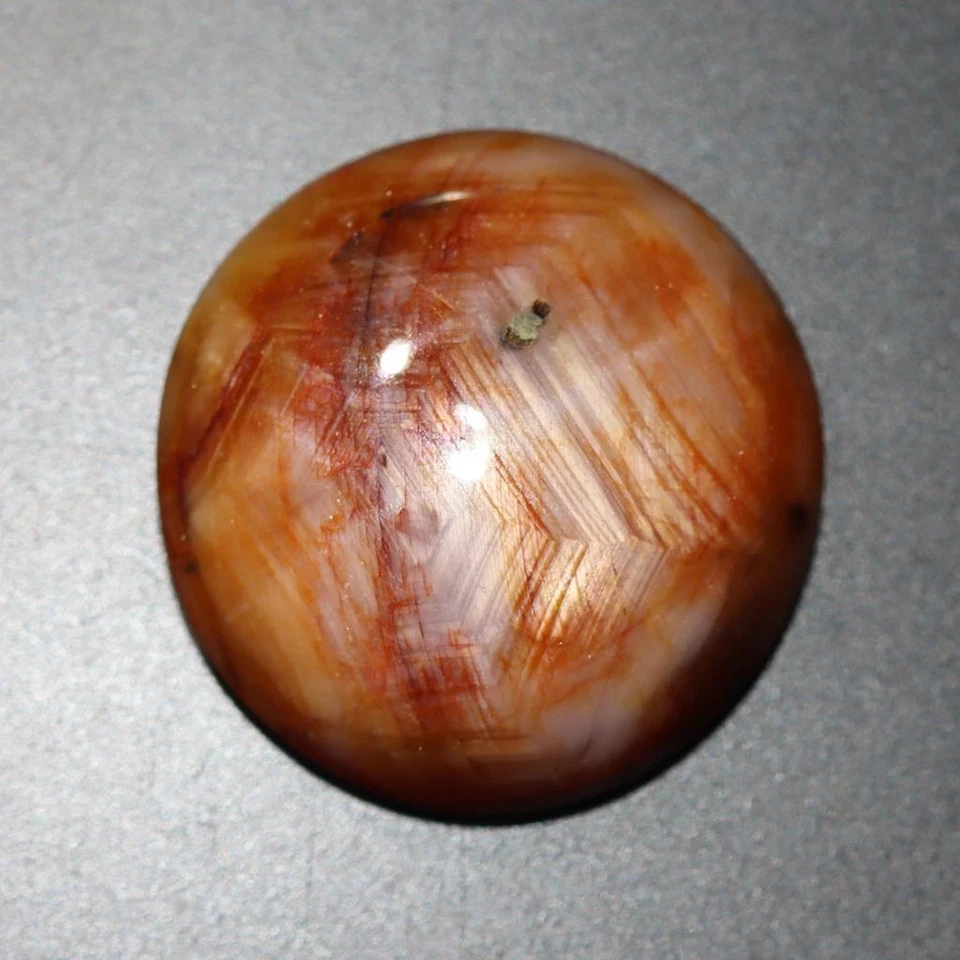 BIG 63.85Cts Natural Gray Star Sapphire Oval Cabochon Loose Gemstone - Image 1 of 3