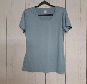32 Degrees Cool Size Large Ice Blue Active Short Sleeve Running Shirt - Picture 1 of 6