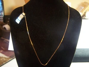 NEU MONET 1 MM GOLDFARBENE 17 ZOLL SEIL DESIGN KETTE NEU MIT ETIKETT - Bild 1 von 8