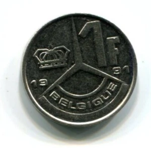 1991 Belgium One Franc Coin (b373-9) - Picture 1 of 2