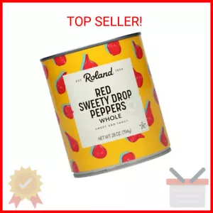 Roland Foods Red Sweety Drop Peppers, Specialty Imported Food, 28 Ounce Can, Pac - Picture 1 of 2
