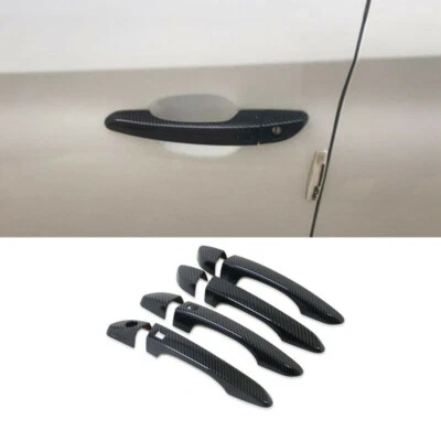 Carbon Fiber Side Exterior Door Handle Cover Trim For Hyundai Tucson 2015-2020  Foto 1 de 4