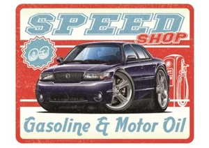 2003 2004 Mercury Marauder Car-toon SPEED SHOP Wall Art Graphic Sticker - Picture 1 of 5
