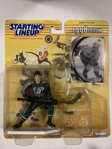 1998 NHL Starting Lineup Paul Kariya Anaheim Mighty Ducks SLU Figure & Card Cover