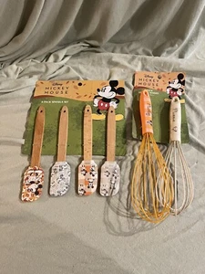 Disney Mickey Mouse Kitchen 4 Pc Spatula and 2 pc Mickey and Minnie Whisk Sets - Picture 1 of 5