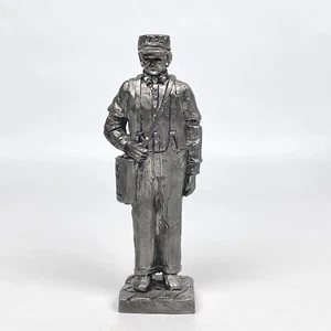 VTG 1984 Michael Ricker 6.5" USPS US Mail Man Pewter Statue Figurine Park City - Picture 1 of 11