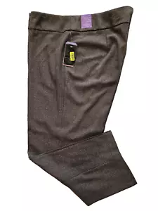 NWT Investments II Park Ave Fit Pull-On 20W S Stretch Pant Black/Brown Tweed - Picture 1 of 3