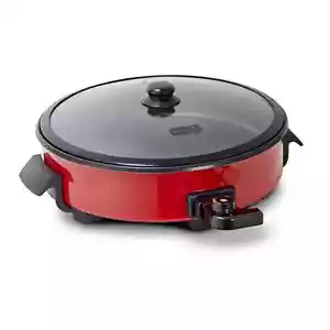 Dash Family Size Electric Skillet 14 Inch Nonstick Surface Recipe Book for Pizza - Picture 1 of 1