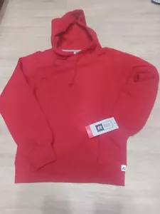 Mens Dri Power Russel Athletic All Red Hoodie Size Small New With Tags - Picture 1 of 7