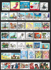 Australia 40 Postage Stamps Australian Kids Living Together Series Art Whimsy - Picture 1 of 4