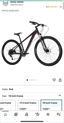 Royce Union bike 19in, new never ride, Manhattan midtown self pickup - Image 1 of 4