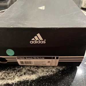 ADIDAS SCORCH TD FLY Low FOOTBALL CLEATS 772645 (SIZE 13 , BLACK/WHITE) NIB - Picture 1 of 6