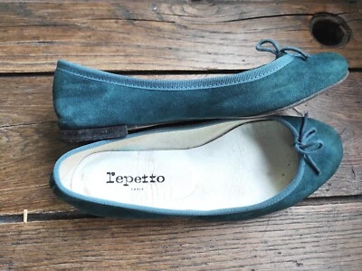 REPETTO - BALLERINES Modèle Cendrillon Daim Bleu Turquoise - P37 - - Photo 1/4