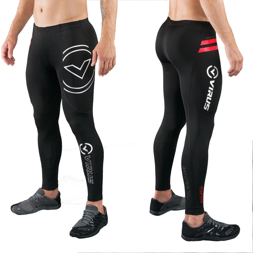 Virus Men's Stay Warm Compression V2 Tech Pants (SiO9) Black, Crossfit Open, Gym - Image 1 of 1