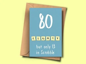 Divertida tarjeta de cumpleaños 80 hijo mamá tío abuelo sobrina Stepmum - Imagen 1 de 1