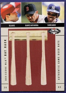 2003 Fleer Box Score Bat Rack Trios #4 Glaus/Nomar Garciaparra/Soriano #d - Picture 1 of 2