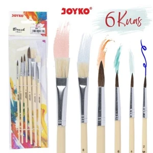 JOYKO Set Spazzolini Pittura Artista Spazzola Professionale 6PZ ACQUERELLO ACRILICO OLIO - Foto 1 di 7