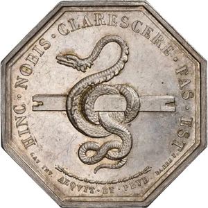 [#1502950] Francia, zeton, Notaires de l'Arrondissement de Trévoux, 1832, Plata, - Picture 1 of 2