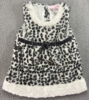 Little Lass Girl Toddlers Leopard Print Sleeveless Soft Fleece Dress Size 4T - Image 1 of 4