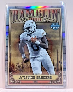 Ja'Tavion Sanders 2023 Bowman U Chrome "Ramblin Man" REFRACTOR Rookie Card (RC) - Picture 1 of 2