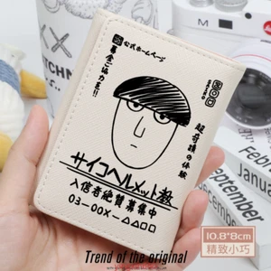 Mob Psycho 100 Kageyama Shigeo Anime White PU Leather Purse Short Wallet Gift - Picture 1 of 7