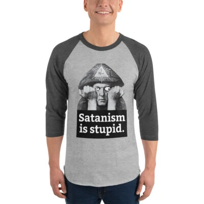 Christian-T Tee Shirt-Satanism is Stupid-Aleister Crowley-Truth-Jesus Christ - Image 1 of 4