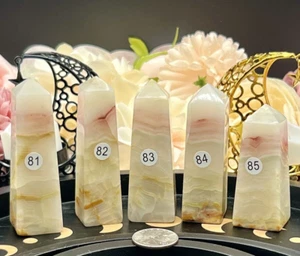 Natural Pink Banded Onyx/calcite from Pakistan Free ship & Gift - Picture 1 of 18