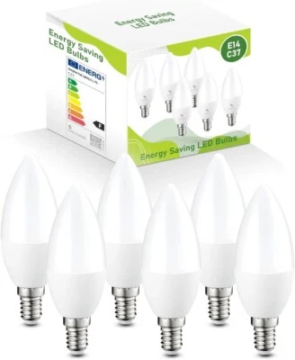 E14 LED Light Bulb 5W 6000K 40W Small Edison Screw 400lm Non Dimmable 6 Packs - Image 1 of 4