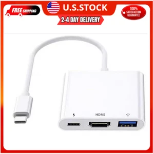 Digital AV Multiport Adapter Apple USB-C USB 3.0 To 4K HDMI AV Adapter, White - Picture 1 of 6