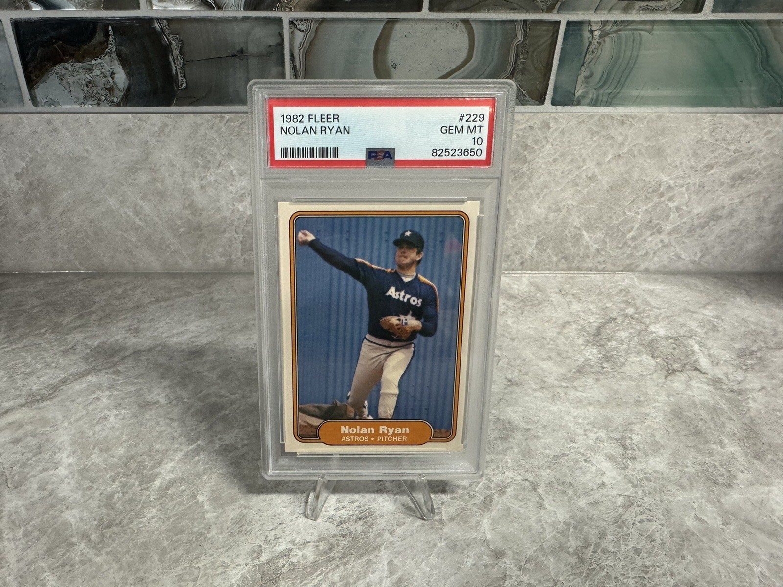 1982 Fleer #229 Nolan Ryan PSA 10 MINT Baseball Card 82523650