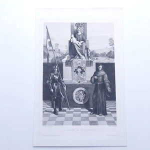 Plato de libro de grabado Madonna del Giorgione esencial nel Duomo di Castelfranco - Imagen 1 de 14