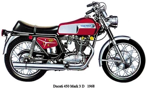 Ducati 450 Mark 1968 3P - póster publicitario promocional - Imagen 1 de 1