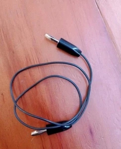 Banana Plug to Banana Plug Test Leads, 3.5mm OD 1000V/20A 15AWG Cable, Black - Picture 1 of 2
