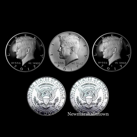 2017 P+D+S+S+S Kennedy Silver, Clad, Enhanced Mint Proof Set and PD Mint Rolls Cover