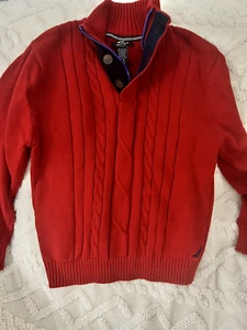 Nautica roter Pullover Gr. 10-12 (M) - Bild 1 von 4