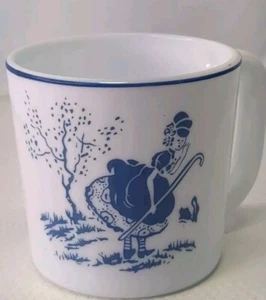 Vintage Little Bo Peep Kaffeetasse/Becher 50er Jahre blau-weiß Granny Core - Bild 1 von 4