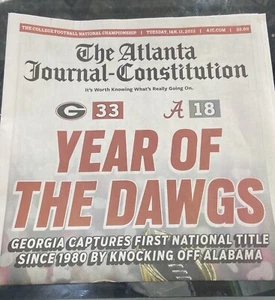 National Champions UGA Georgia Bulldogs AJC newspaper 16 pages special edition - Picture 1 of 5