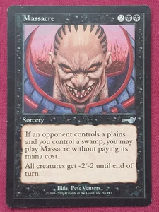 Magic The Gathering NEMESIS MASSACRE black card MTG - Picture 1 of 2