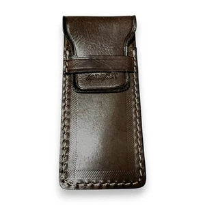 Vegetable Tanned Leather Tuck Flap EDC Pocket Knife, Tool Pouch, 6 in x 3 in - Picture 1 of 7