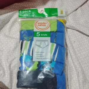 NIP-Wonder Nation, 5 Pack, Blue/Shark Themed Briefs/Underwear-Boys Size Medium/8 - Picture 1 of 2