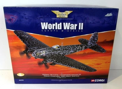 Corgi 1/72 Scale diecast AA33703 Heinkel HE111 P-2 Kampfgeschwader 55 1940 - Image 1 of 3